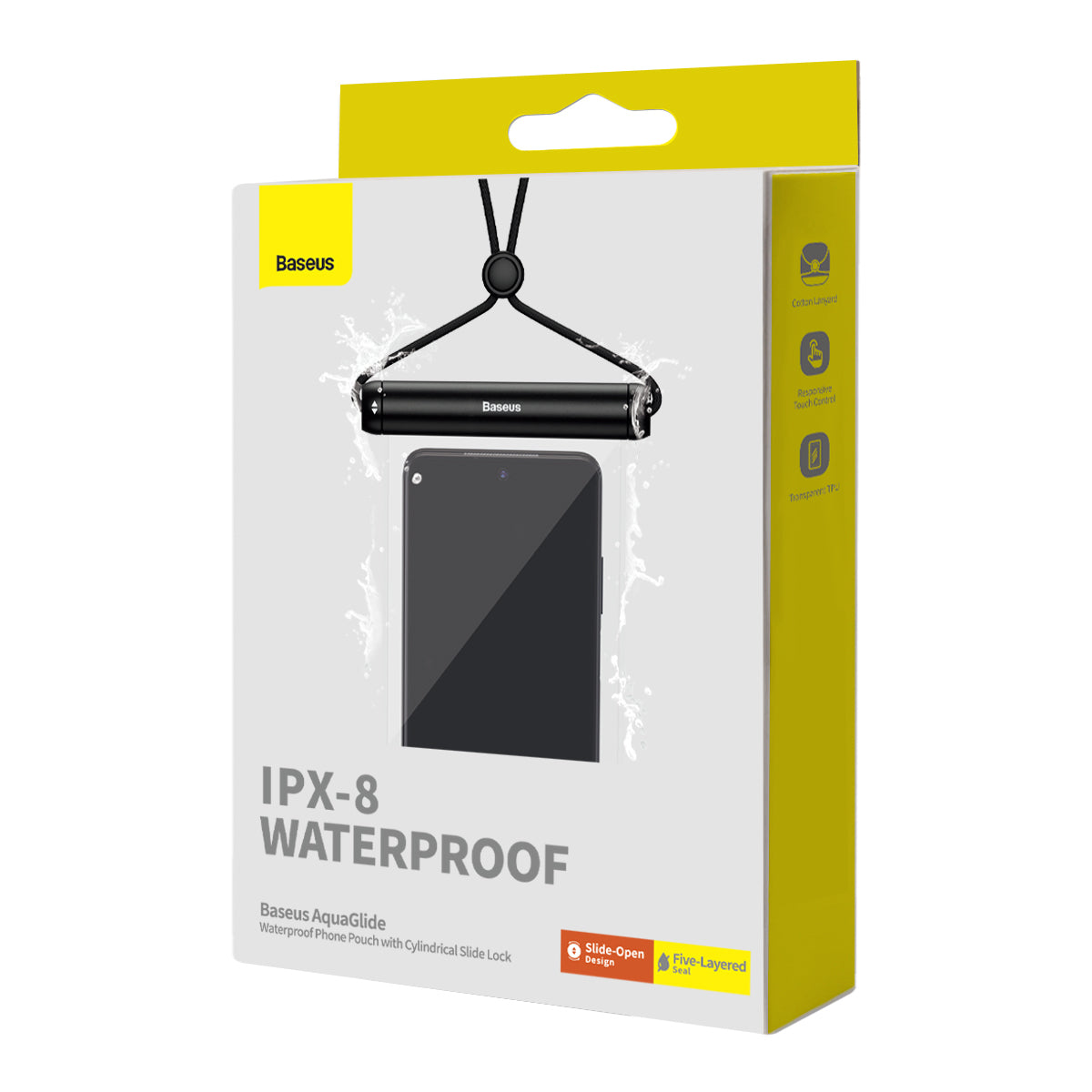 Vodotěsné pouzdro Baseus AquaGlide průhledné (černé)