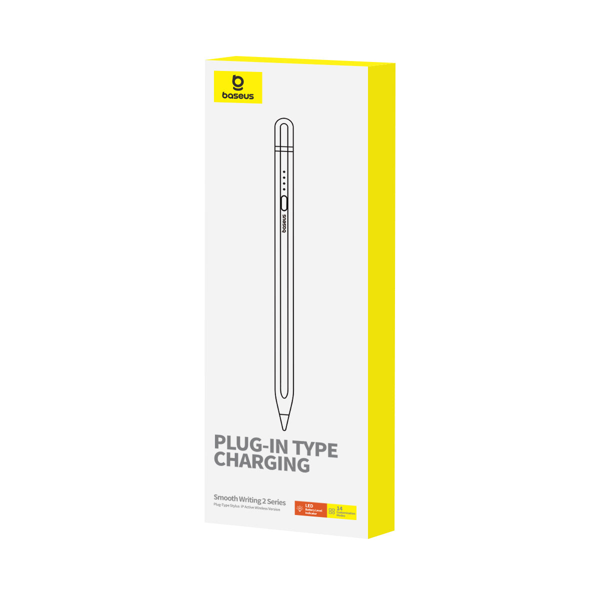 Stylus Baseus Smooth Writing 2 s bezdrátovým a kabelovým nabíjením lightning bílý